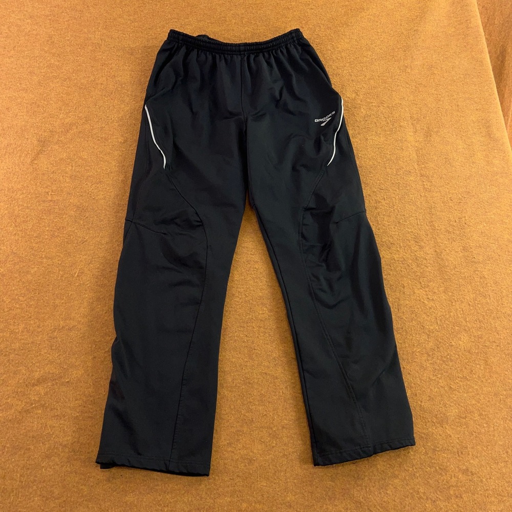Brooks Mens Medium Black Equilibrium Technology Reflective Running Pants